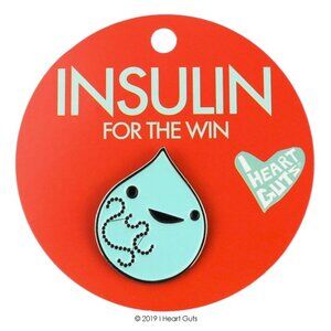 I Heart Guts Diabetes Awareness Brooch Science Medical Doctor Kawaii Gift